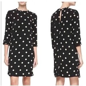 Kate Spade Polka Dot Shift Dress S Ruffle Coquette Work Going Out Party Retro